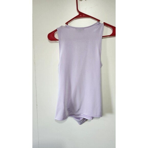Express Light Lavender Sleeveless Faux Wrap Blouse XS NWT Asymmetrical Top - Picture 4 of 8